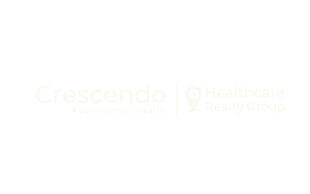 Faded logos of Crescendo and Steinhouse Realty Group, leaders in commercial construction Arizona, appear on a white background.