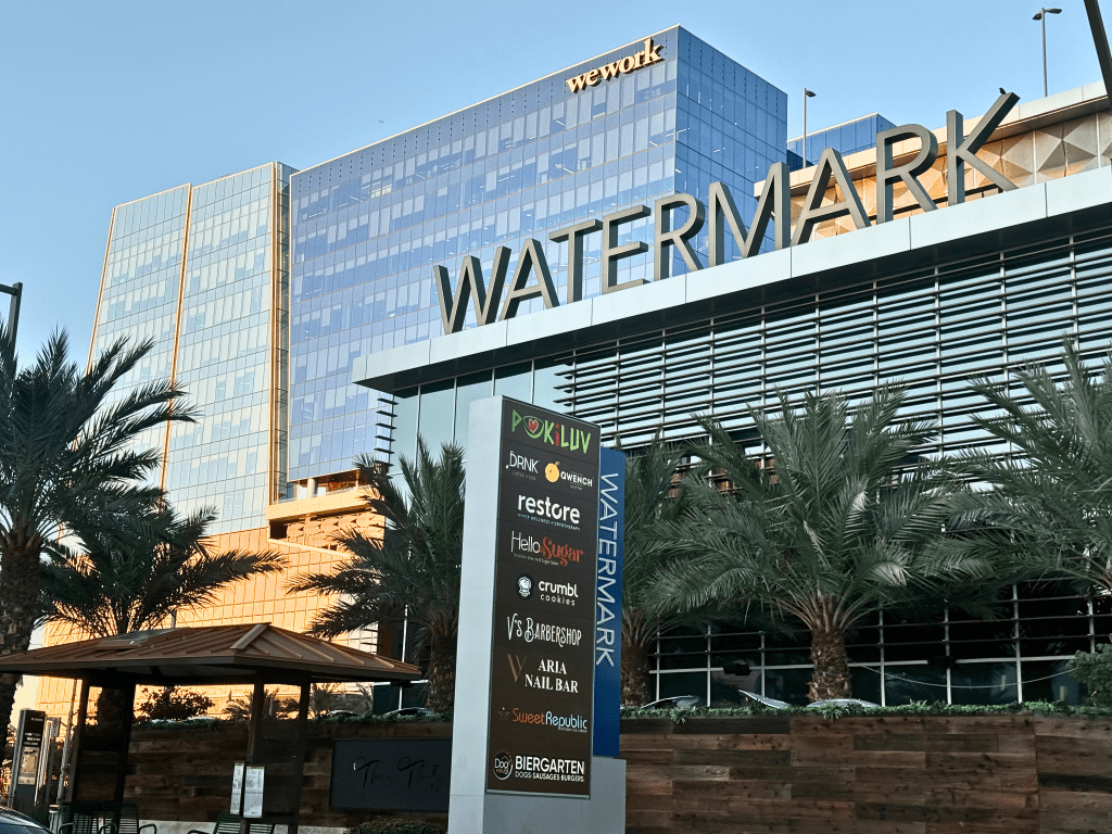 Watermark Signage and building photo