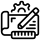 Black square on a white background, resembling a simple, solid geometric shape with sharp edges and uniform color—much like the clean, precise results delivered by general contracting services Arizona.